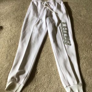 Vintage Laced Up Sneak Gallery GOAT White Sweatpants